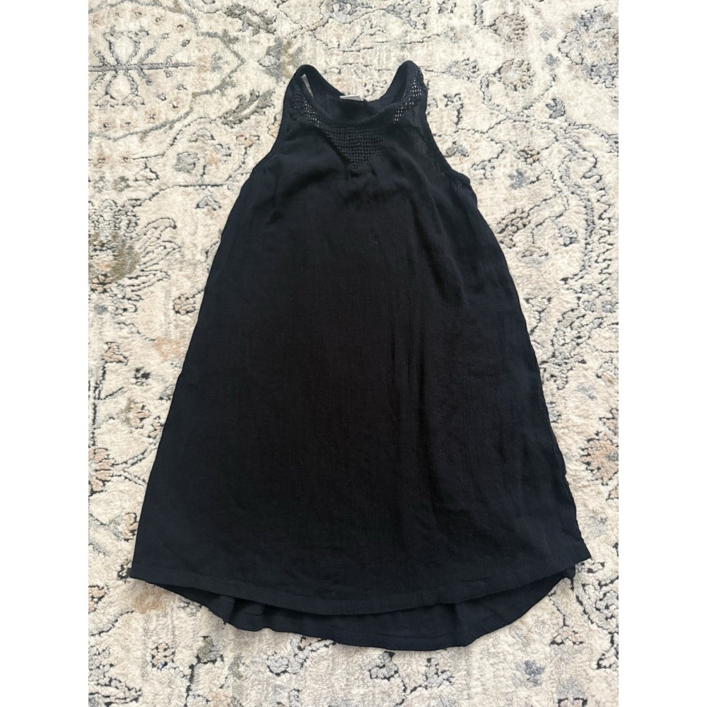 Nordstorm Girls Black Sleeveless Dress High Low Razorback‎ Lightweight Sz 8/10